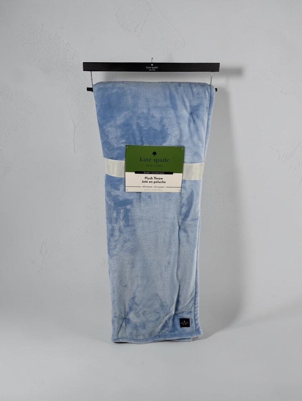 Nwt kate spade Light Blue Plush 60x70 Throw Blanket